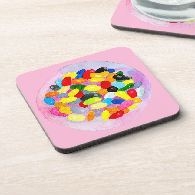 Candy colourful sweet jelly lollies coaster (Left Side)