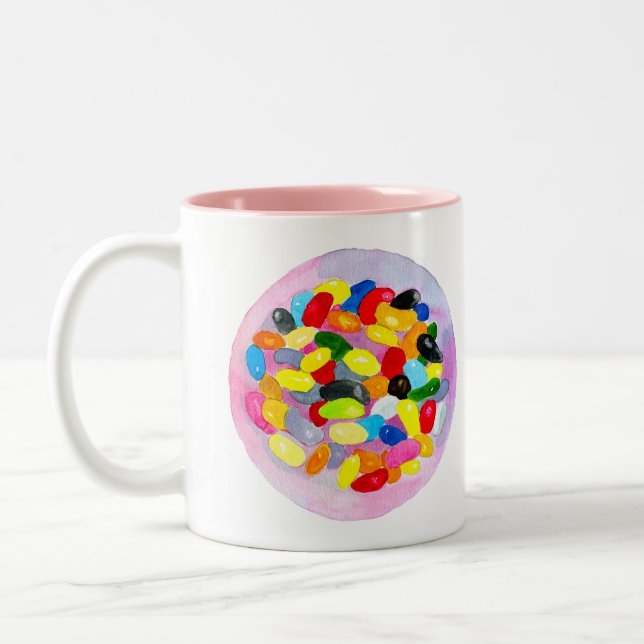 Candy colourful sweet jelly lollies Two-Tone coffee mug (Left)