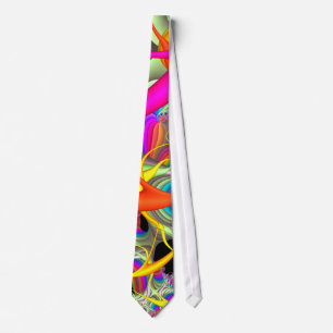 Candy Colours Fractal Tie
