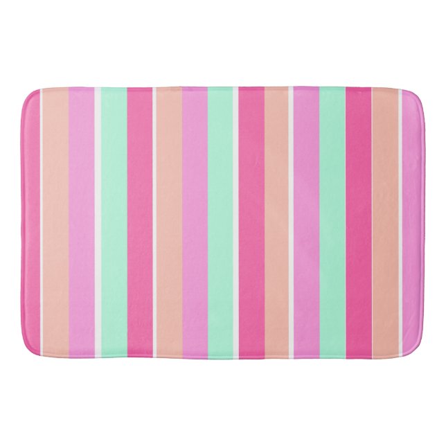 Candy Colours Stripes Bath Mat (Front)