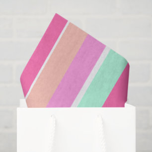 Candy Colours Stripes Tissue Paper