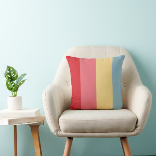 Candy Colours Vertical Stripes Cushion