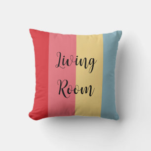Candy Colours Vertical Stripes Cushion