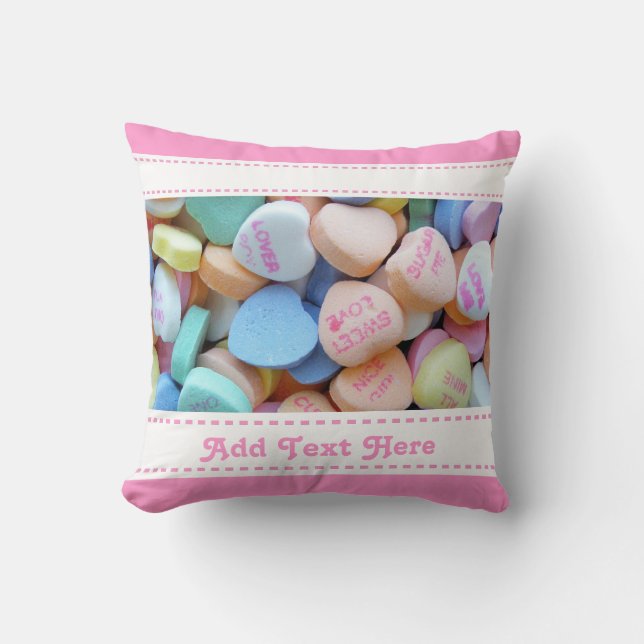 Candy Conversation Hearts Cushion (Front)