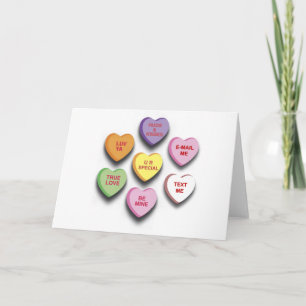 Candy Conversation Hearts Gifts and Apparel Holiday Card