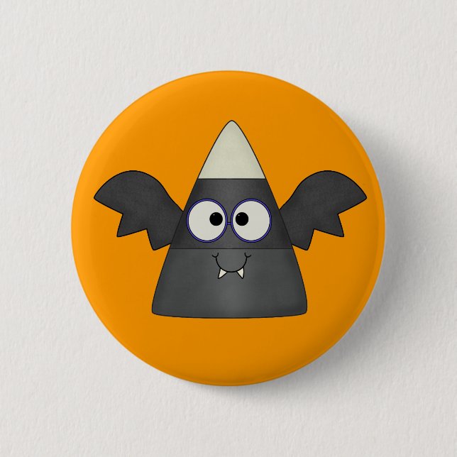 Candy Corn Bat 6 Cm Round Badge (Front)