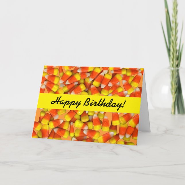 Candy Corn - Birthday "blank" Card (Front)