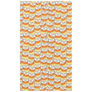 Candy Corn Cat Pattern Tablecloth