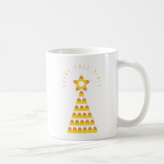 Candy Corn Christmas Tree Fall Coffee Mug (Right)