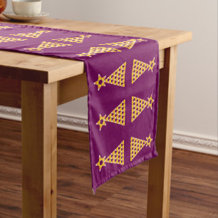 Candy Corn Christmas Tree Fall Sign Short Table Runner