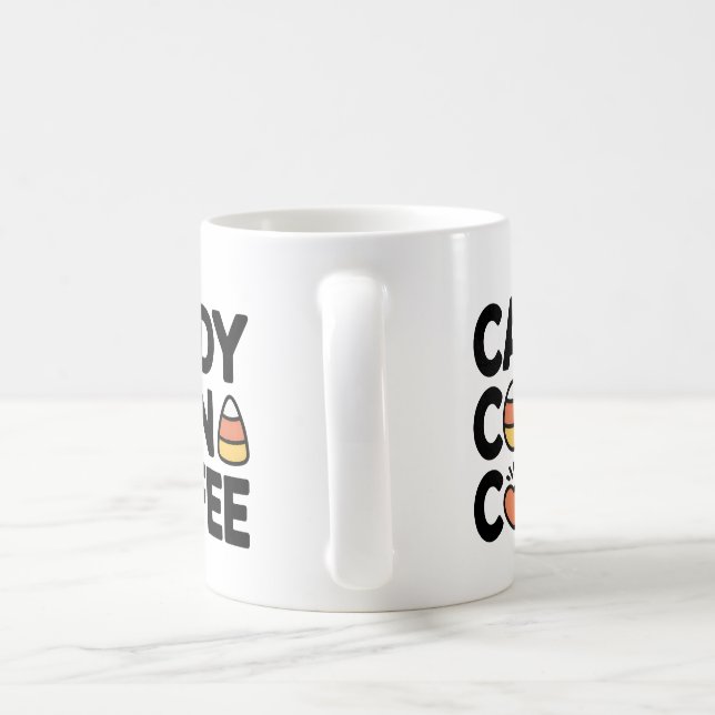 Candy Corn Coffee Mug – Funny Halloween Fall Cup (Handle)