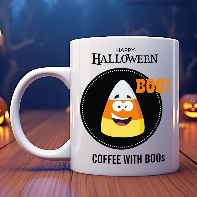 Candy Corn Coffee with Boos Halloween Mug (Creator Uploaded)