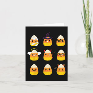 Candy Corn Costume Characters - Cute Halloween Kid Card