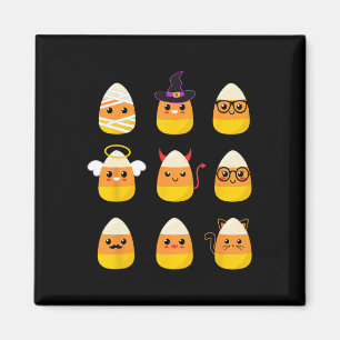 Candy Corn Costume Characters - Cute Halloween Kid Magnet