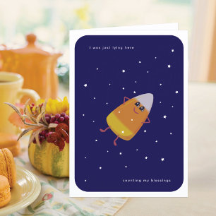 Candy Corn "Counting My Blessings" Thanksgiving Holiday Card
