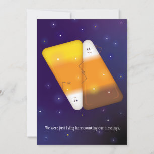 Candy Corn Couple Greeting Card