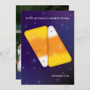 Candy Corn Couple Photo Card