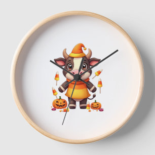 Candy Corn Cow Clock