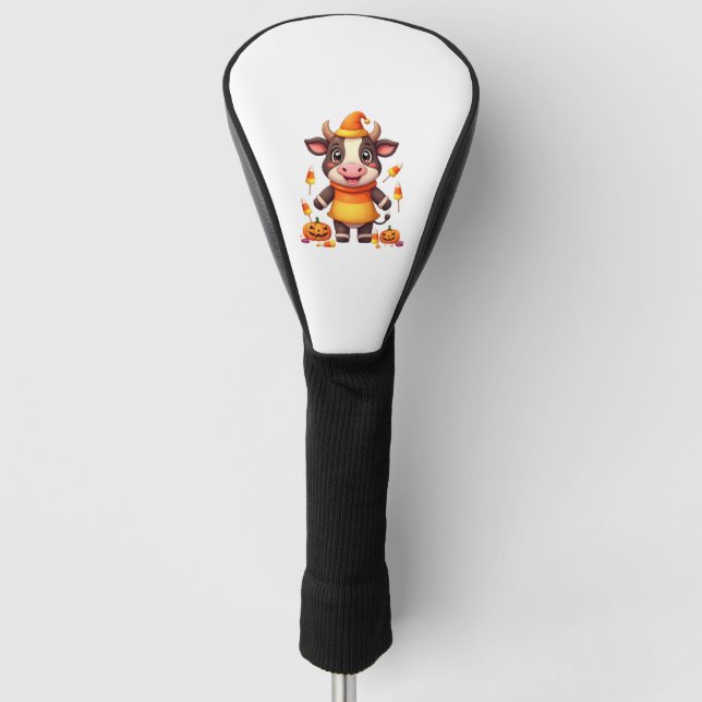 Candy Corn Cow Golf Head Cover (Front)