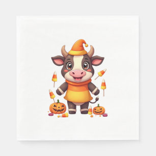 Candy Corn Cow Napkin