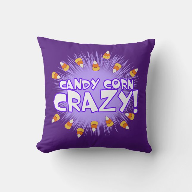 Candy Corn CRAZY! Cushion (Front)