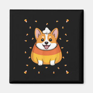 Candy Corn Cute Corgi Dog Spooky Halloween Men Wom Magnet