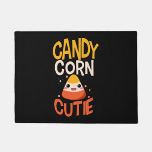 Candy Corn Cutie Child Kids Halloween Outfit Doormat
