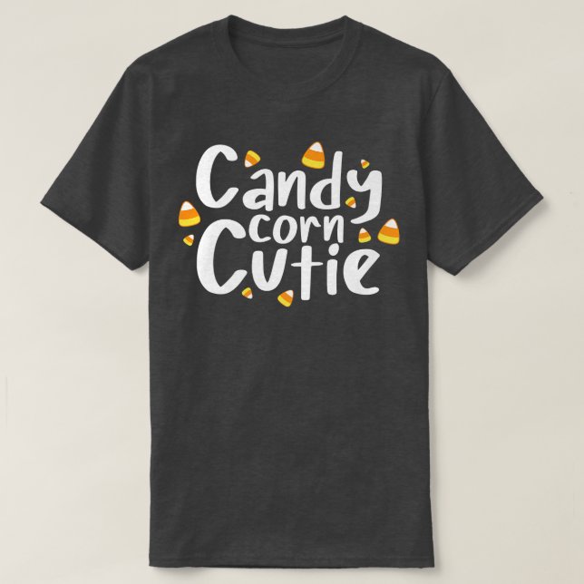Candy Corn Cutie Funny Halloween 60 T-Shirt (Design Front)