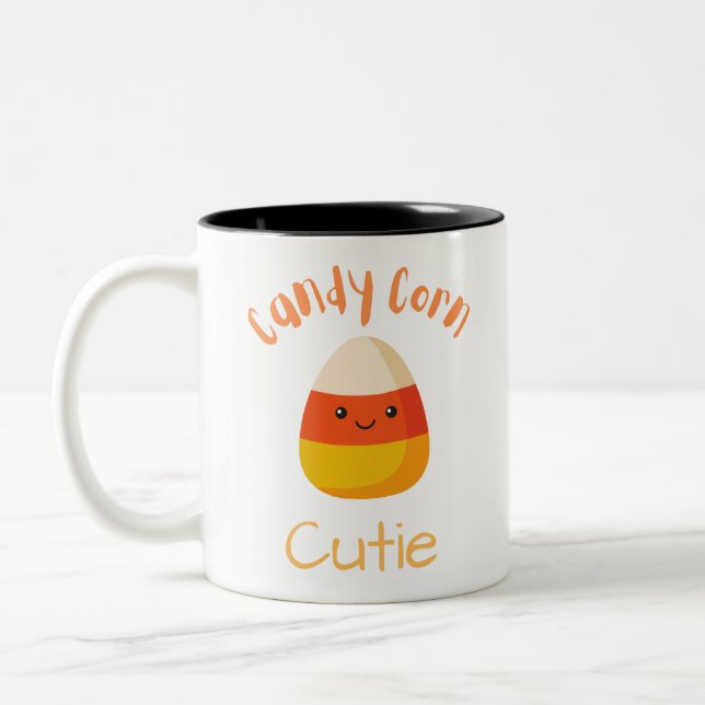 Candy Corn Cutie Two-Tone Coffee Mug (Left)