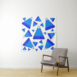 Candy Corn Dark Blues Tapestry