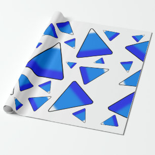 Candy Corn Dark Blues Wrapping Paper