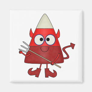 Candy Corn Devil Halloween Magnet