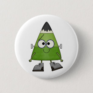 Candy Corn Frankenstein Halloween 6 Cm Round Badge