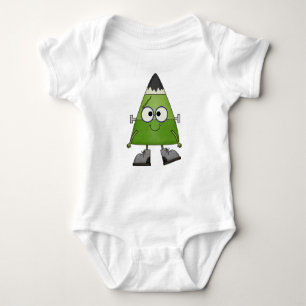 Candy Corn Frankenstein Halloween Baby Bodysuit