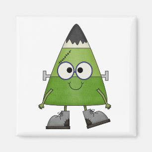 Candy Corn Frankenstein Halloween Magnet