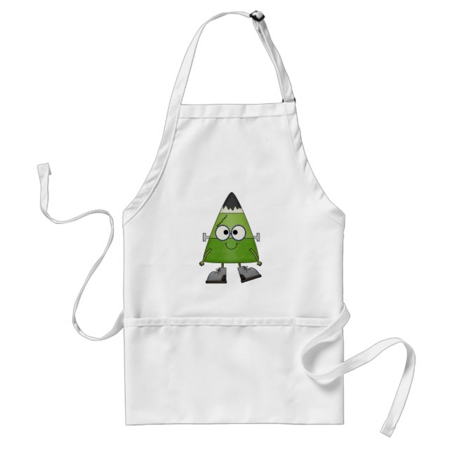 Candy Corn Frankenstein Halloween Standard Apron (Front)