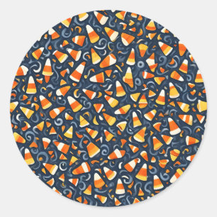 Candy Corn Fun Classic Round Sticker