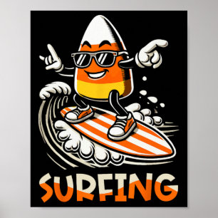 Candy Corn Funny Halloween Design Poster