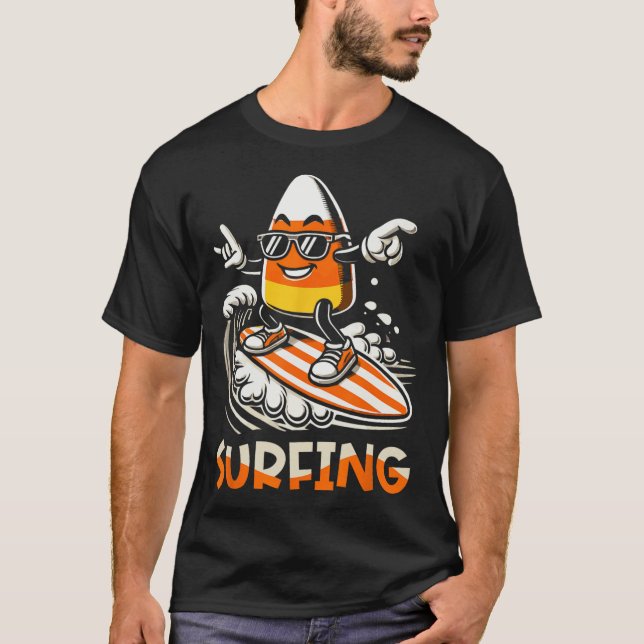 Candy Corn Funny Halloween Design  T-Shirt (Front)