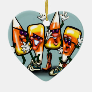 Candy Corn Gang Ceramic Tree Decoration