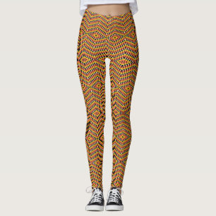 Candy Corn Geometric Pattern Leggings