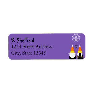 Candy Corn Gnomes Return Address Label