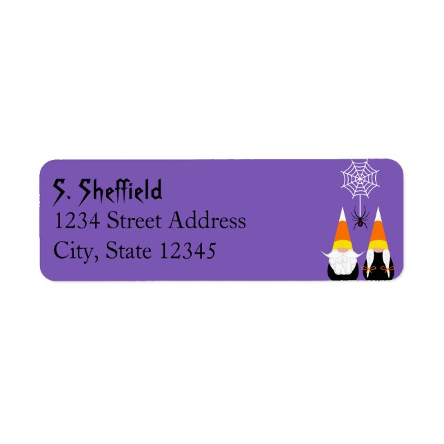 Candy Corn Gnomes Return Address Label (Front)
