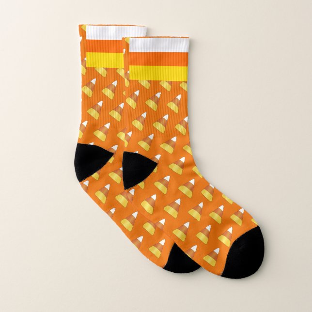 Candy Corn Halloween All-Over-Print Socks (Pair)