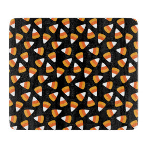 Candy Corn Halloween Black and Orange Cutting Board