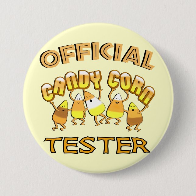 Candy Corn Halloween Button (Front)