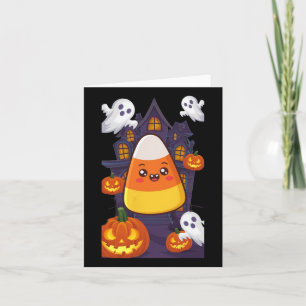 Candy Corn Halloween Costume Card