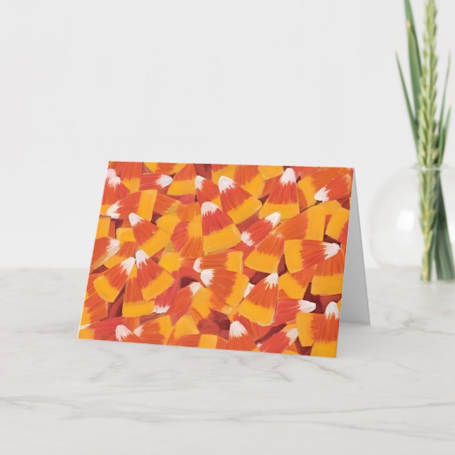 Candy Corn Halloween Holiday Card (Front)