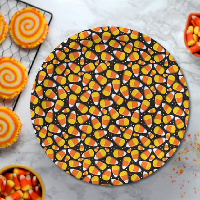 Candy Corn Halloween Paper Plate (Creator Uploaded)