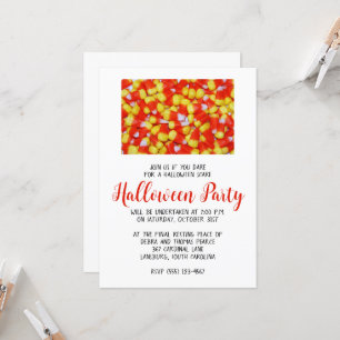 Candy Corn Halloween Party Invitation